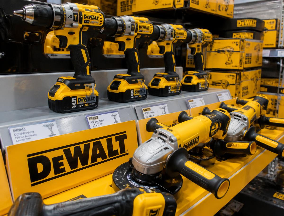 Ηλεκτρικά εργαλεία DeWalt σε ράφι